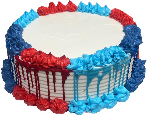 Red, White, and Blue Ice Cream Cake